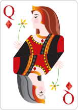 Queen of diamonds from Charles